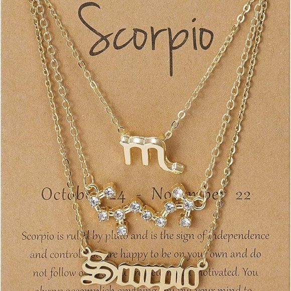 NWT Zodiac Necklace / Constellation Pendant  -SCORPIO - Picture 1 of 2